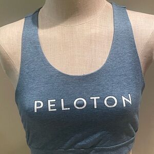 Peloton Gray Racerback Sports Bra with Scoop Neck
